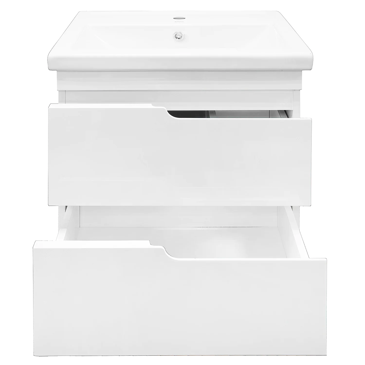 Комплект Тумба Azario KANTRI 60/2 605х405х650 подвесная, с раковиной Фостер 60, белый глянец (CS00097248) — фото №4