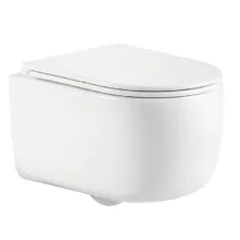 Унитаз подвесной Azario NATA 360х515х350 безободковый, система смыва «Скрытое Торнадо», с быстросъемным сиденьем «Микролифт» (AZ-5102T-WHT)