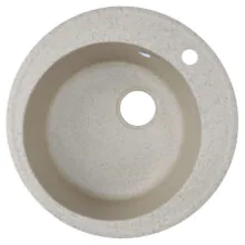 Кухонная мойка AZARIO Solo 505x505x190 искусственный мрамор, сифон в комплекте, цвет песочный (CS00105235)