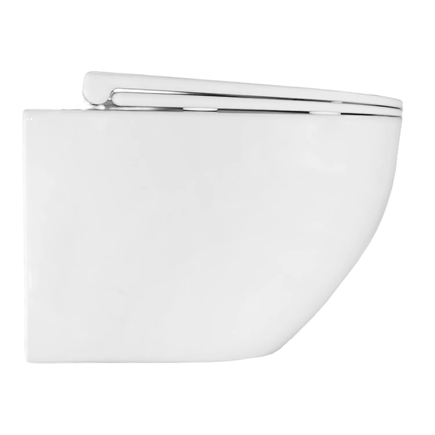 Унитаз подвесной Azario BONELLE 345х490х350 безободковый, смыв «Торнадо», с быстросъемным сиденьем микролифт (AZ-2801E) — фото №12