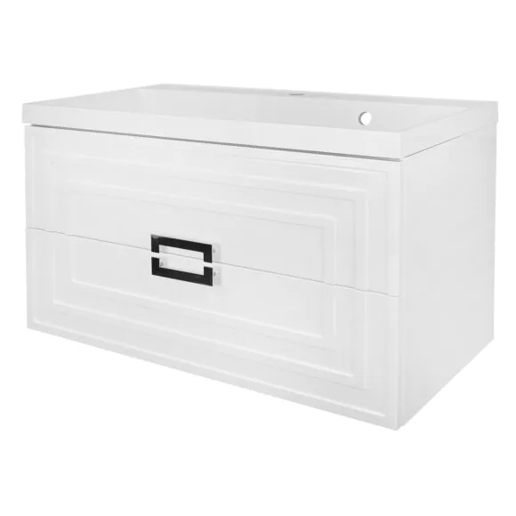 Комплект Тумба Azario ARMARIO 90/2 900х450х585 подвесная, с раковиной CLASSIK 90, белый глянцевый (CS00096962)