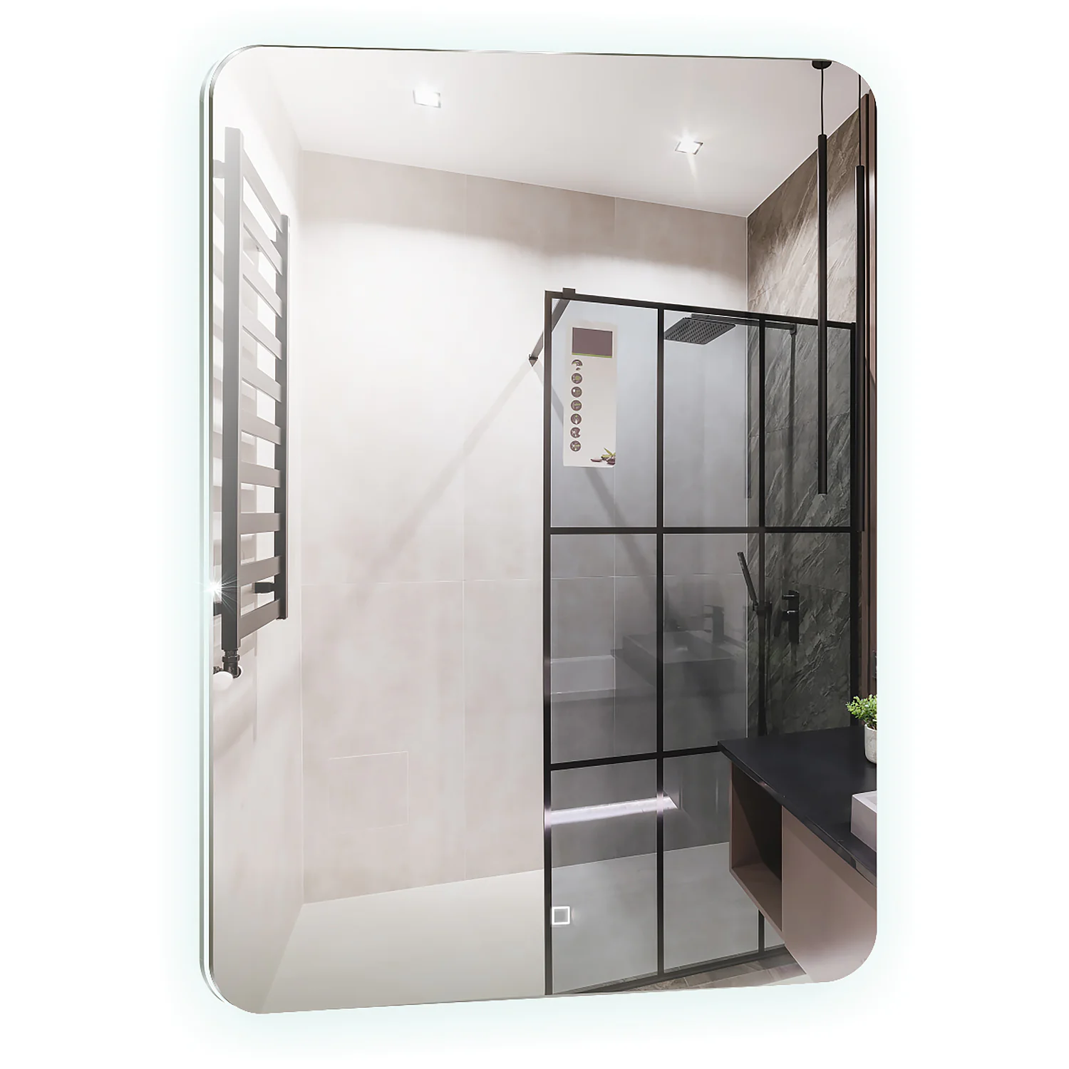 Зеркало AZARIO Шампань — Lite 600х800 открытая подсветка, сенсорный выключатель с функцией диммера, универсальный монтаж (LED-00003025) — фото №1