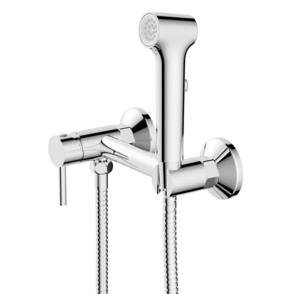 Гигиенический душ Azario Dies со смесителем, керамический картридж, шланг 150 см, хром (AZ-KFX04)