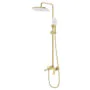 Душевая система Azario Lursy с квадратным тропическим душем, керамический картридж, шланг 150 см, золото матовое (AZ-K2349MG)