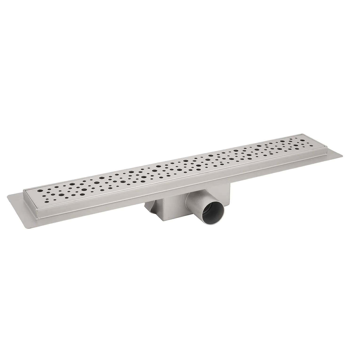 Душевой лоток AZARIO 750 мм, D40(50), металлическая перфорированная решетка, металлический желоб, комбинированный затвор (AZT2PT20750) — фото №1