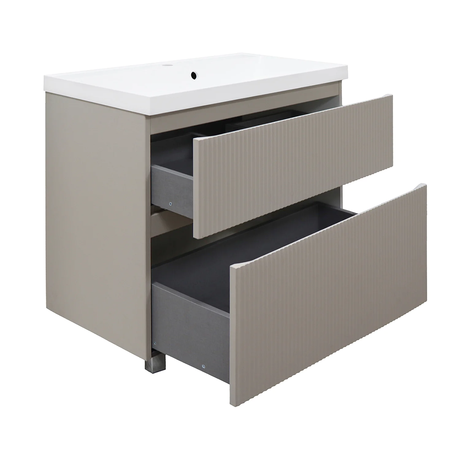 Комплект Azario Тумба Viola 100/2Н 1000х450х850 напольная, с раковиной Астория 100, бежевый (CS00097147) — фото №2