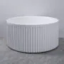 Ванна акриловая Azario GAMMA 1500x1500x580 отдельностоящая, круглая, рифленая, в комплекте с сифоном и металлической рамой, цвет белый (AZ-6707) — фото №8