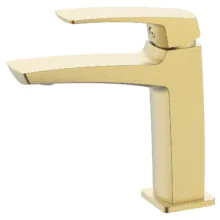 Cмеситель для раковины Azario Conda керамический картридж, золото матовое (AZ-K1011MG)