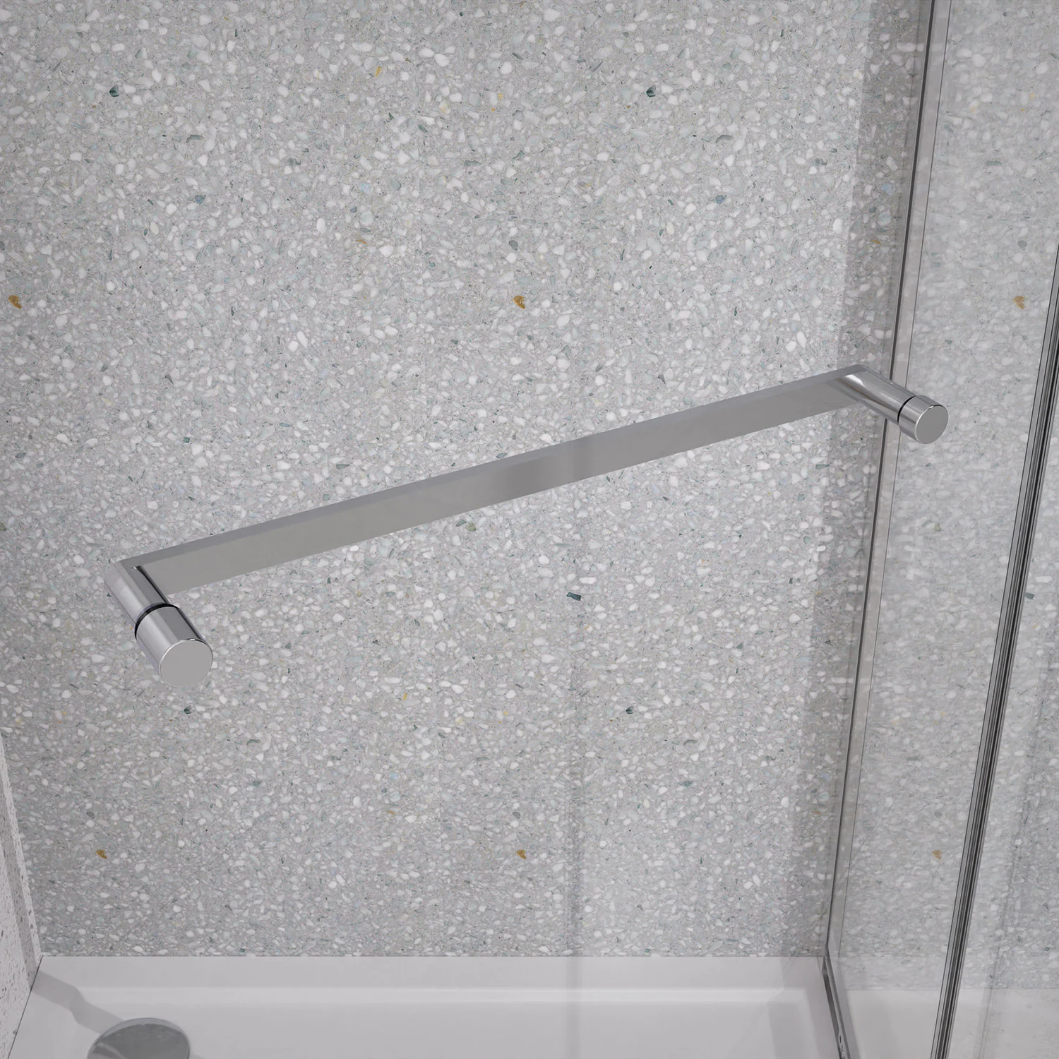 Душевое ограждение Azario MONAKO 900х900х1950 сдвижная дверь, прозрачное стекло 6 мм, профиль графит матовый (AZ-L47-90-MGR-CL) — фото №5