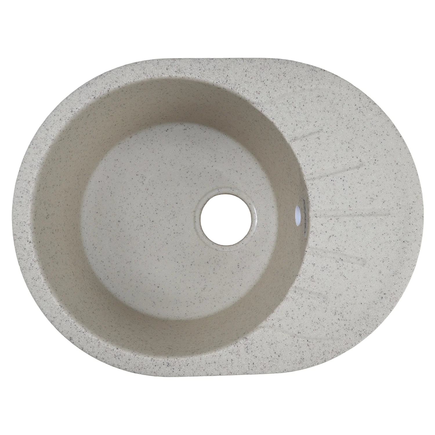 Кухонная мойка AZARIO Canto 570x440x190 искусственный мрамор, с «крылом», сифон в комплекте, цвет песочный (CS00105247) — фото №1