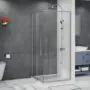Душевое ограждение Azario SHANGHAI 900х900х1950 прозрачное стекло 6 мм, профиль графит матовый (AZ-R43-900-MGR-CL) — фото №3