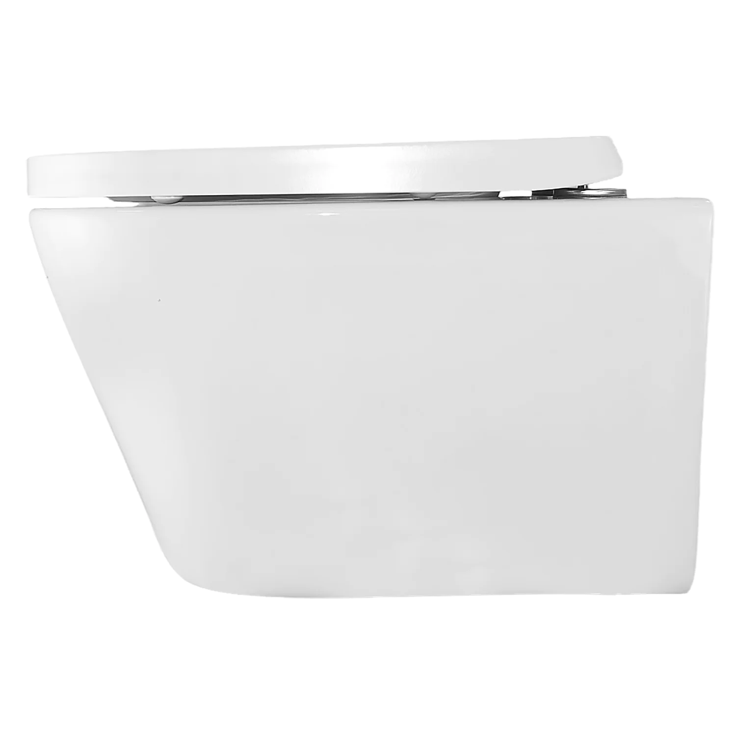 Унитаз подвесной Azario Vesper 360х510х365 безободковый, слив «Скрытое Торнадо», с быстросъемным сиденьем микролифт (AZ-1373WH) — фото №11