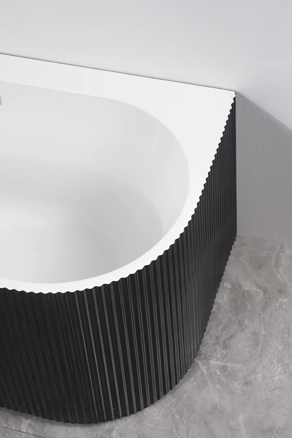 Ванна акриловая Azario LAGO BLANCO BLACK 1700х750х580 пристенная, левосторонняя, в комплекте с сифоном и металлической рамой, белый глянец/черный матовый (AZ-6724-1CLB 17075) — фото №7