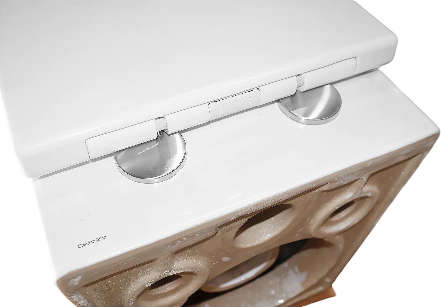 Унитаз подвесной Azario LANDER 345х490х350 безободковый, смыв «Скрытое Торнадо», с быстросъемным сиденьем «Микролифт» (AZ-2802E) — фото №7