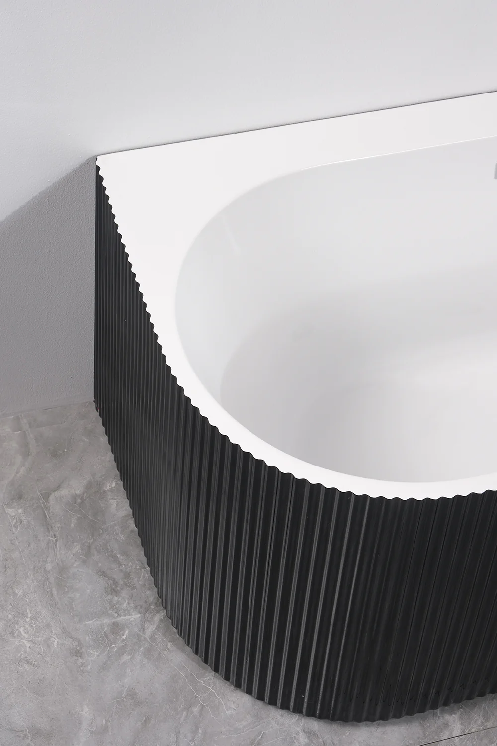 Ванна акриловая Azario LAGO BLANCO BLACK 1700х750х580 пристенная, правосторонняя, в комплекте с сифоном и металлической рамой, белый глянец/черный матовый (AZ-6724-1CRB 17075) — фото №7