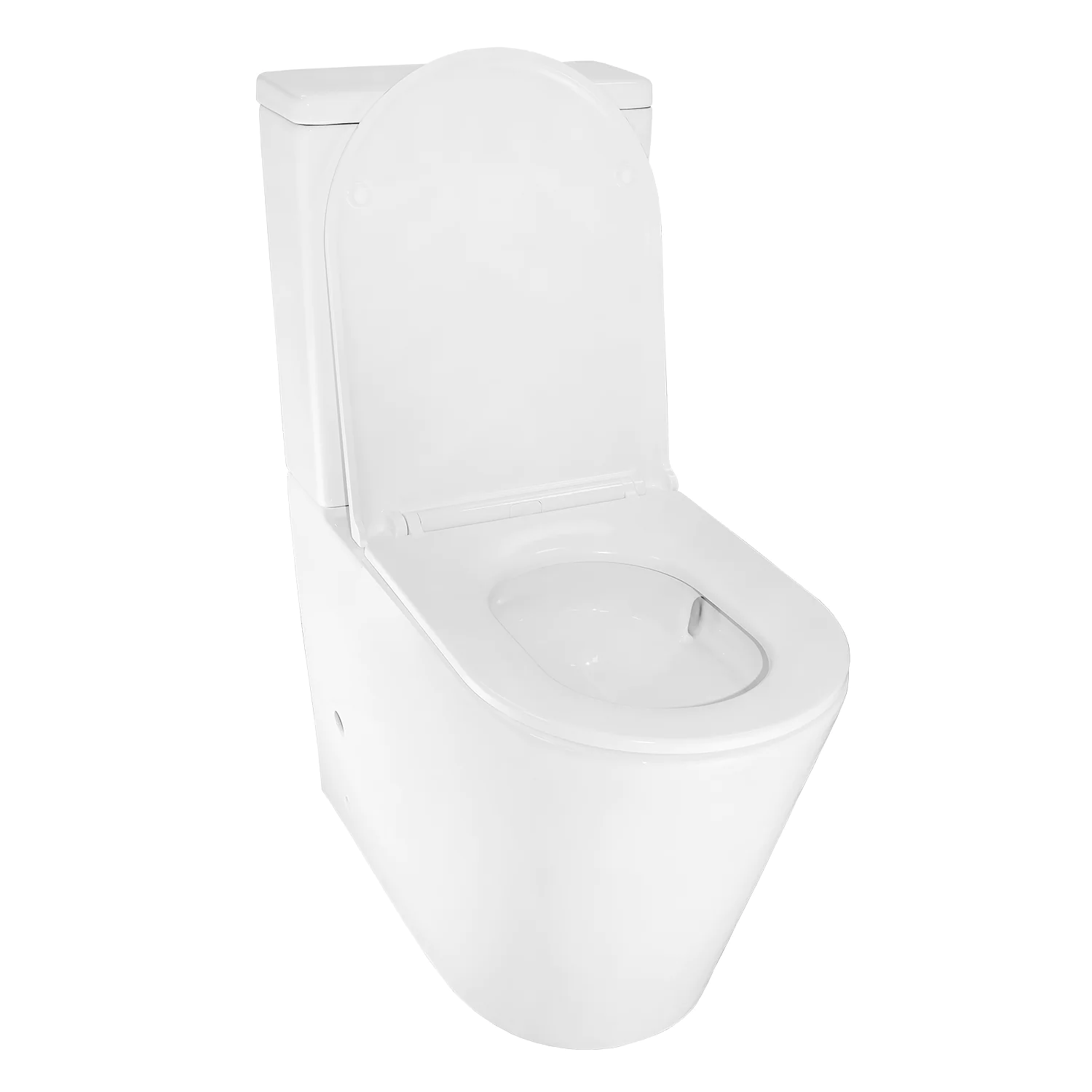 Унитаз-компакт Azario Margo 390х670х880 безободковый, слив Торнадо, с быстросъемным сиденьем микролифт (AZ-2125-UQ1) — фото №3