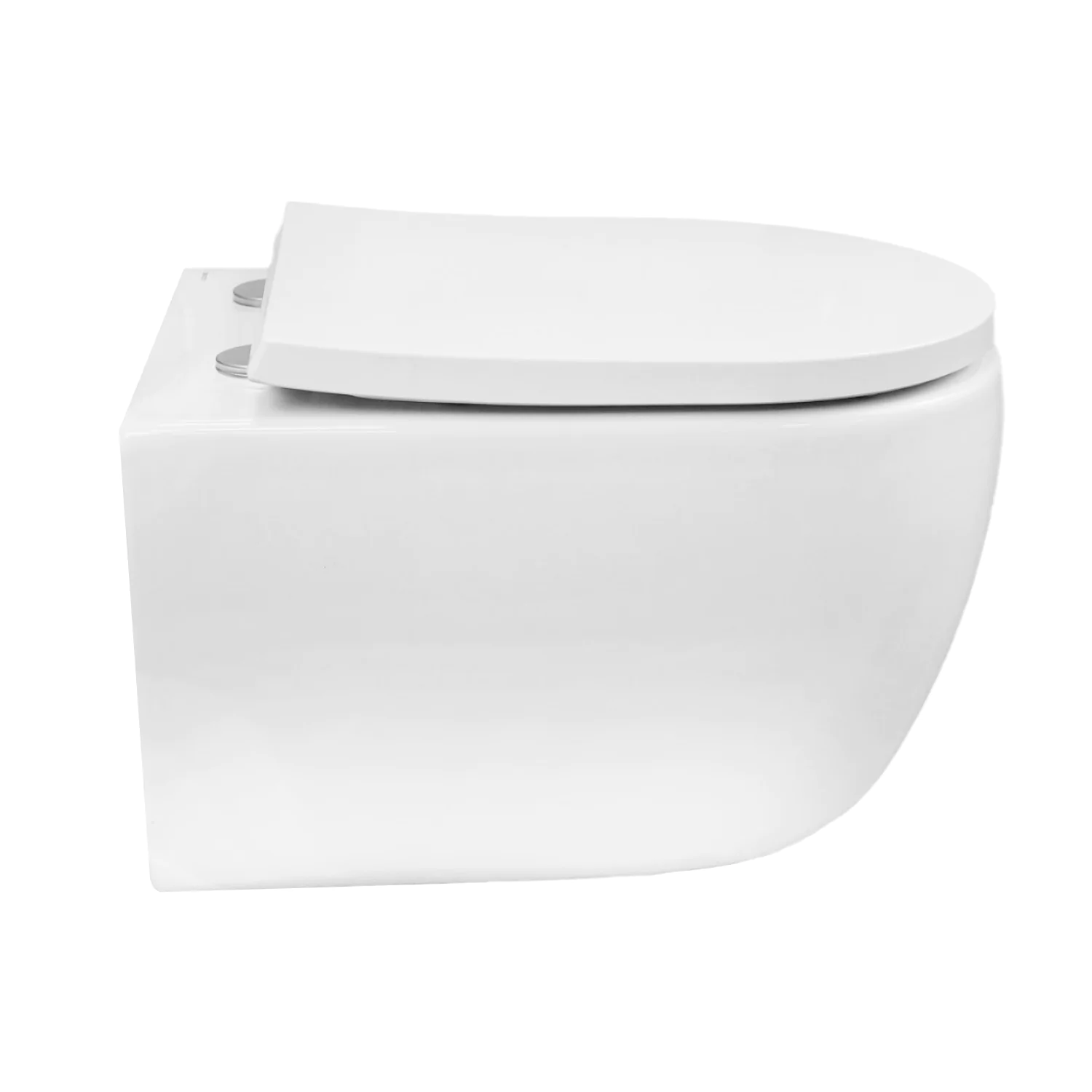 Унитаз подвесной Azario Rime 490х360х360 безободковый, система смыва «Скрытое Торнадо», в комплекте с быстросъемным сиденьем «Микролифт» (AZ-1683WHD) — фото №2