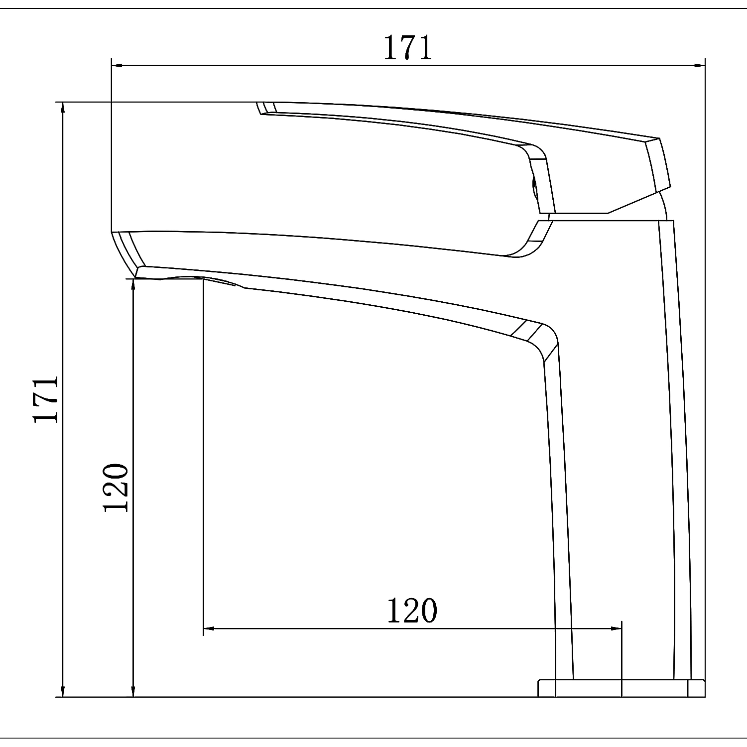 Cмеситель для раковины Azario Conda керамический картридж, сатин (AZ-K1011BN) — фото №2