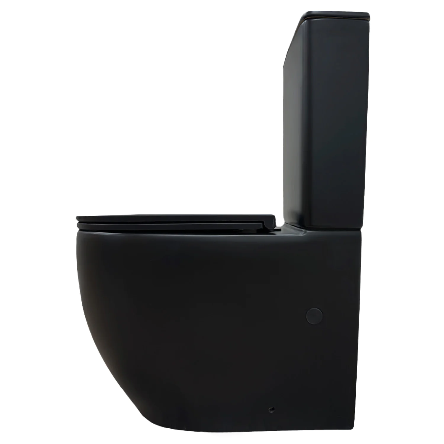 Унитаз-компакт Azario Cobalt-Black 610x360x805 напольный, безободковый, система смыва «скрытое Торнадо», с быстросъемным сиденьем «Микролифт», черный матовый (AZ-6089A-MB) — фото №7