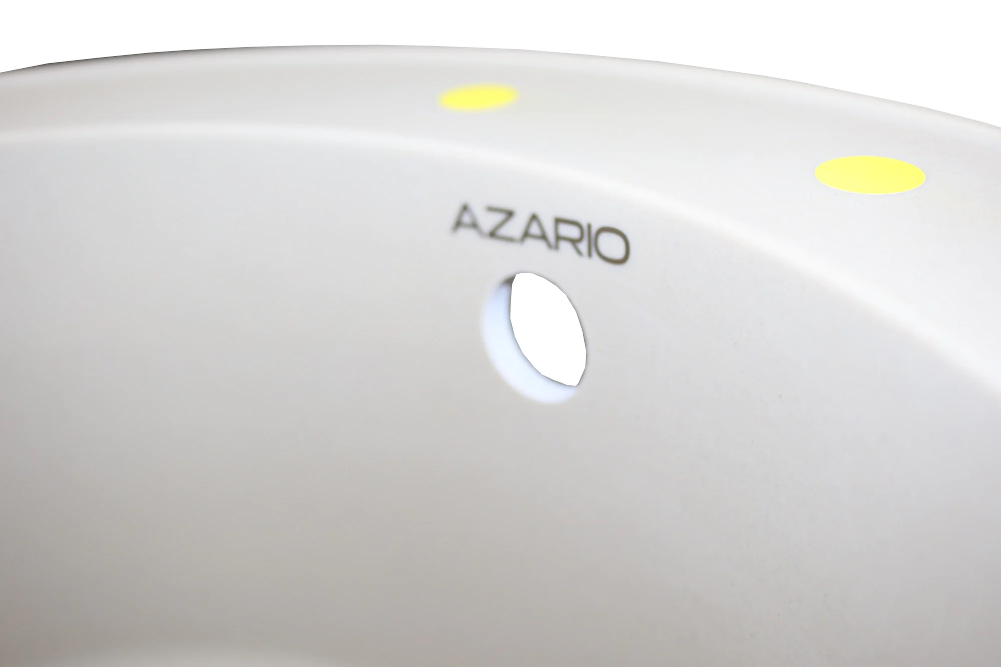Кухонная мойка AZARIO Sivas 480х480х197 кварцевая, круглая, сифон в комплекте, цвет Песочный (CS00097655) — фото №3