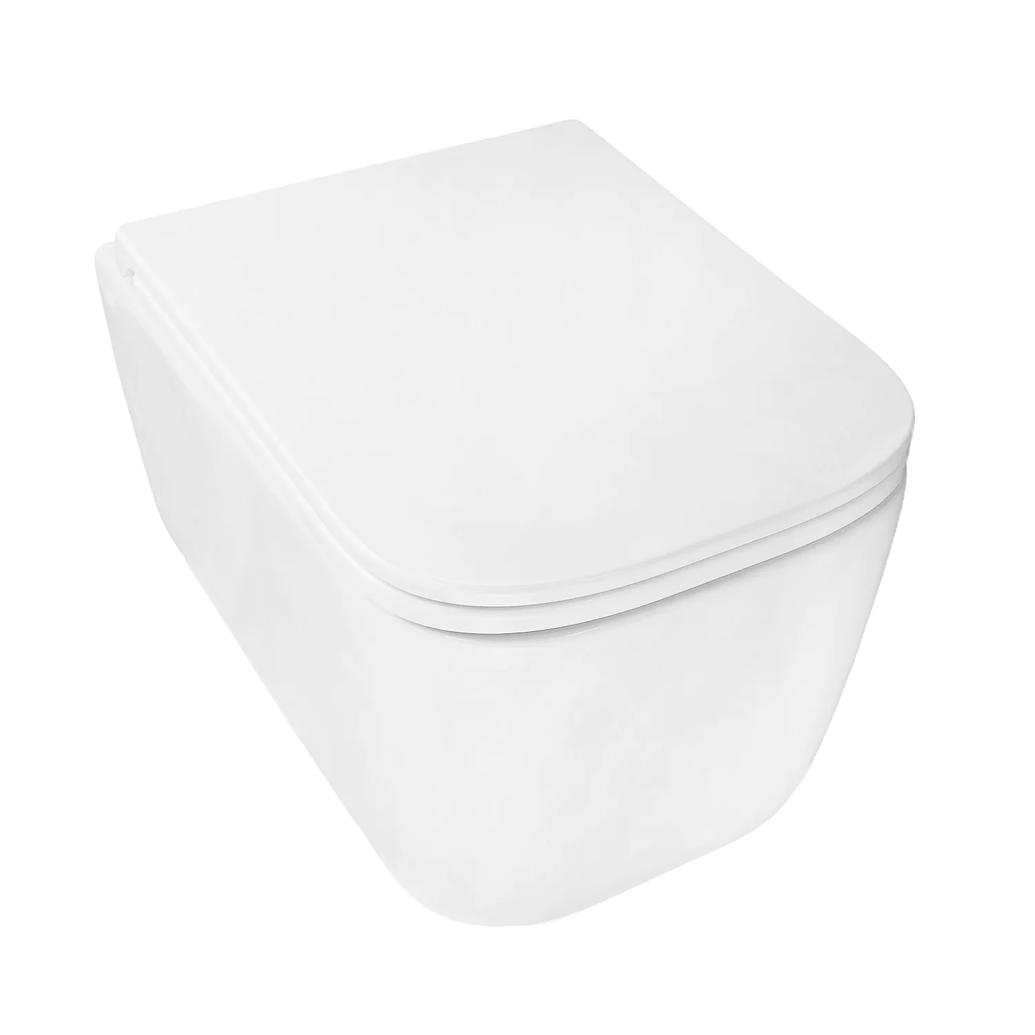 Унитаз подвесной Azario BACIO 340х485х350 безободковый, система смыва «Скрытое Торнадо», с быстросъемным сиденьем «Микролифт» (AZ-5103T-WHT) — фото №2