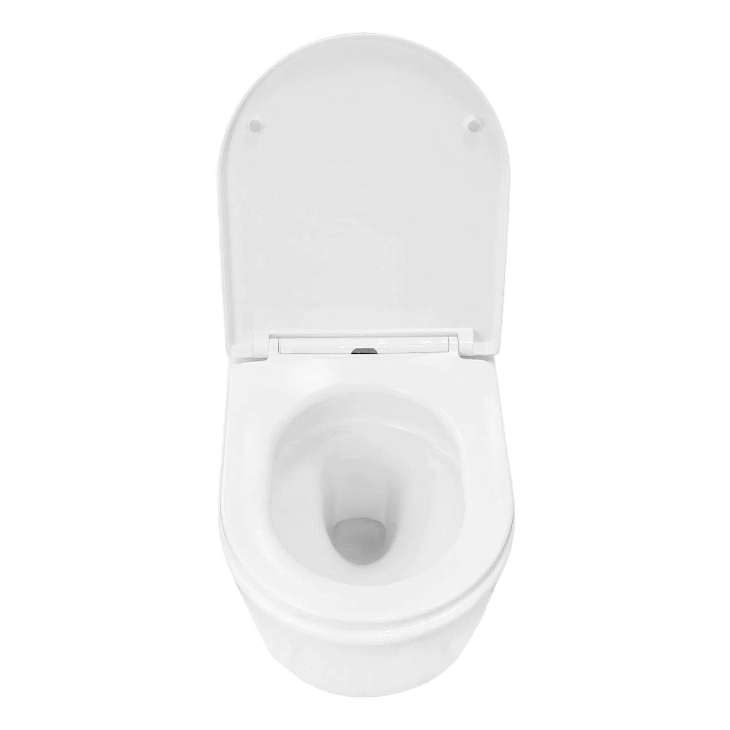 Унитаз подвесной Azario Velo 490х360х360 безободковый, система смыва «Скрытое Торнадо», с быстросъемным сиденьем «Микролифт» (AZ-1273WHD) — фото №5