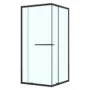 Душевое ограждение Azario MONAKO 900х900х1950 сдвижная дверь, прозрачное стекло 6 мм, профиль черный матовый (AZ-L47-90-MB-CL)