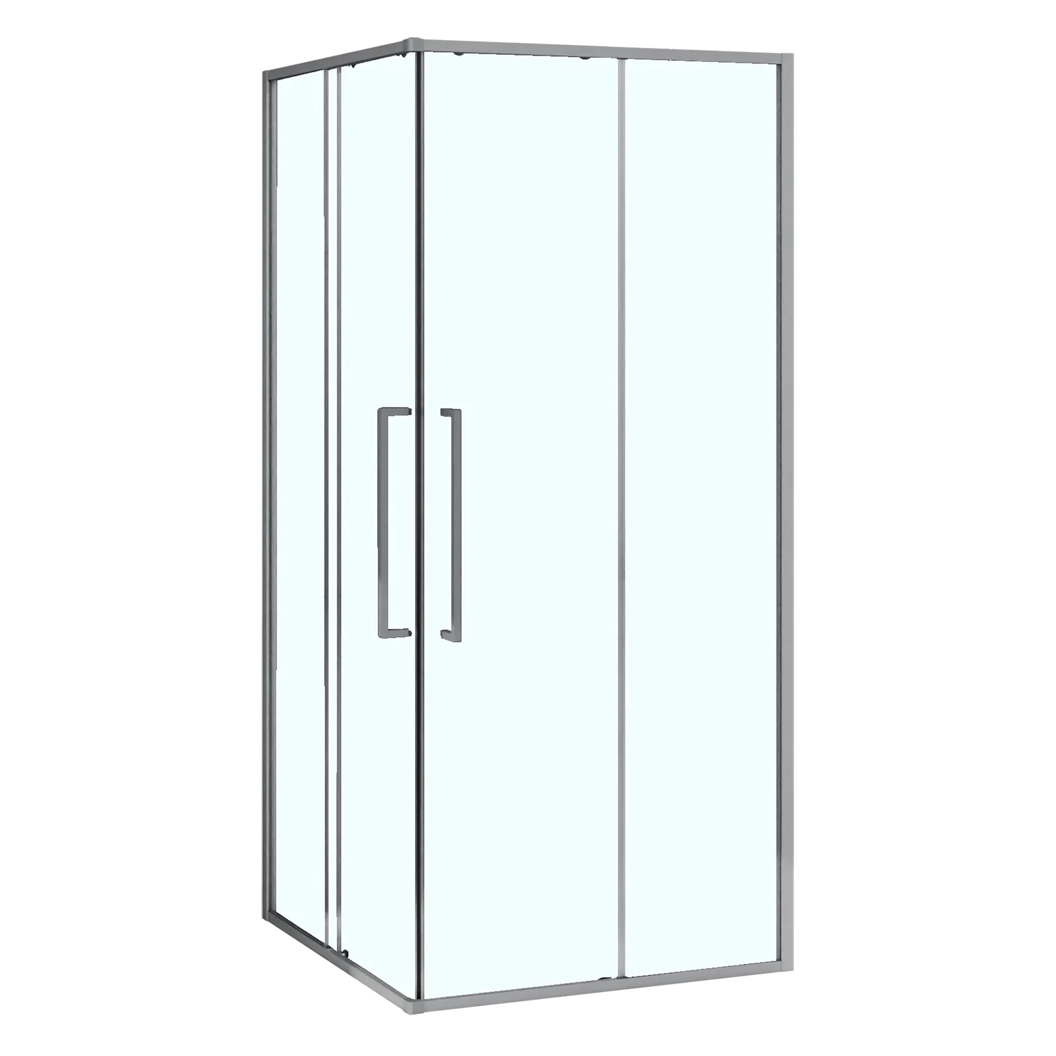 Душевое ограждение Azario SHANGHAI 1000х1000х1950 прозрачное стекло 6 мм, профиль графит матовый (AZ-R43-100-MGR-CL) — фото №1