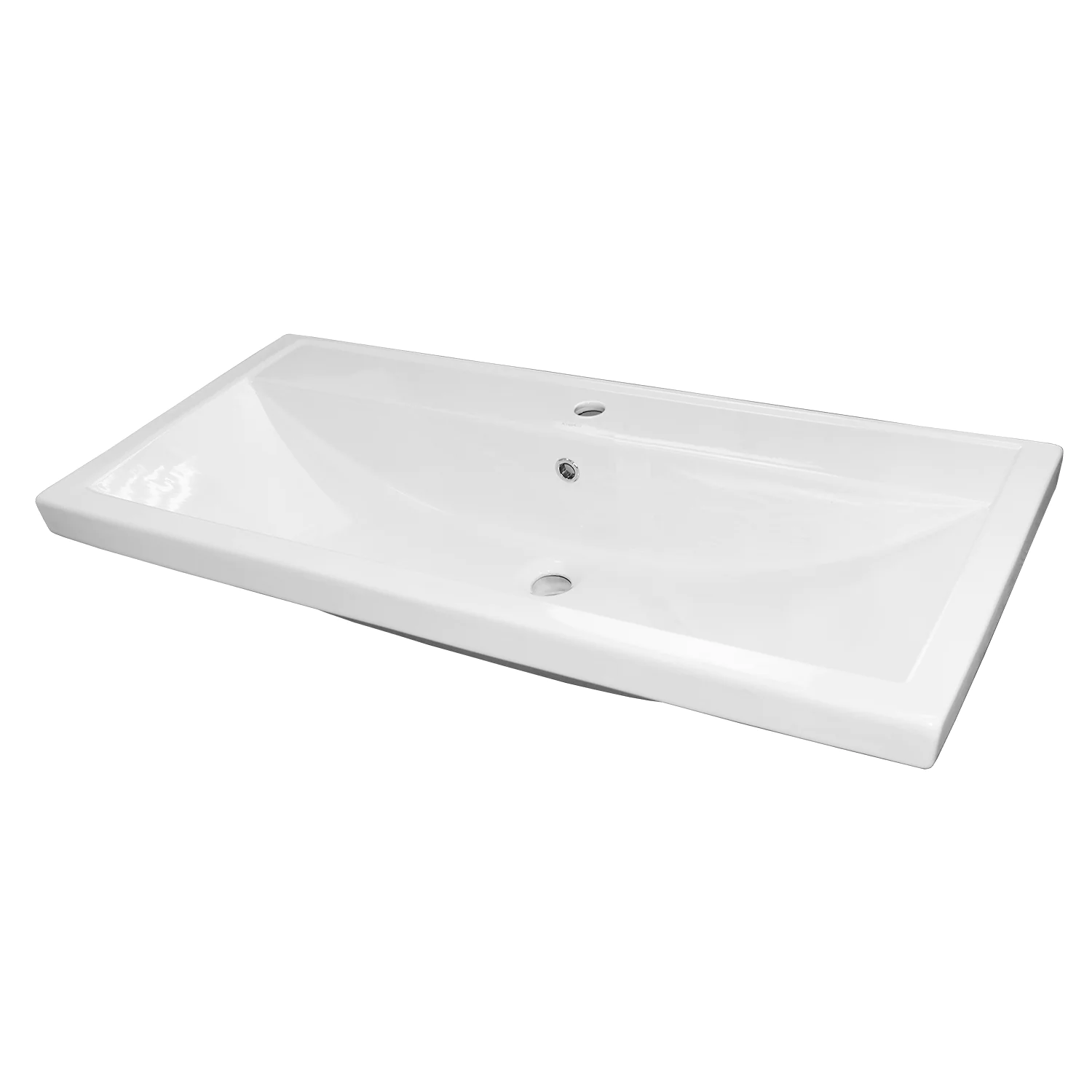 Комплект Тумба Azario KANTRI 100/2Н 1005х455х870 напольная, с раковиной Фостер 100, белый глянец (CS00097259) — фото №7