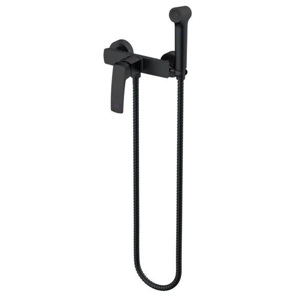 Гигиенический душ Azario Conda со смесителем, керамический картридж, шланг 150 см, черный матовый (AZ-K2511B)