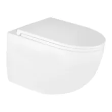 Унитаз подвесной Azario TERSO 495x360x370 безободковый, слив «Скрытое Торнадо» с быстросъемным сиденьем «Микролифт» (AZ-092E-UQ3)