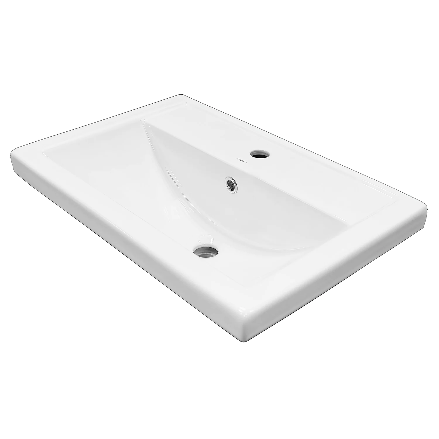 Комплект Тумба Azario KANTRI 60/2Н 605х405х870 напольная, с раковиной Фостер 60, белый глянец (CS00097250) — фото №6