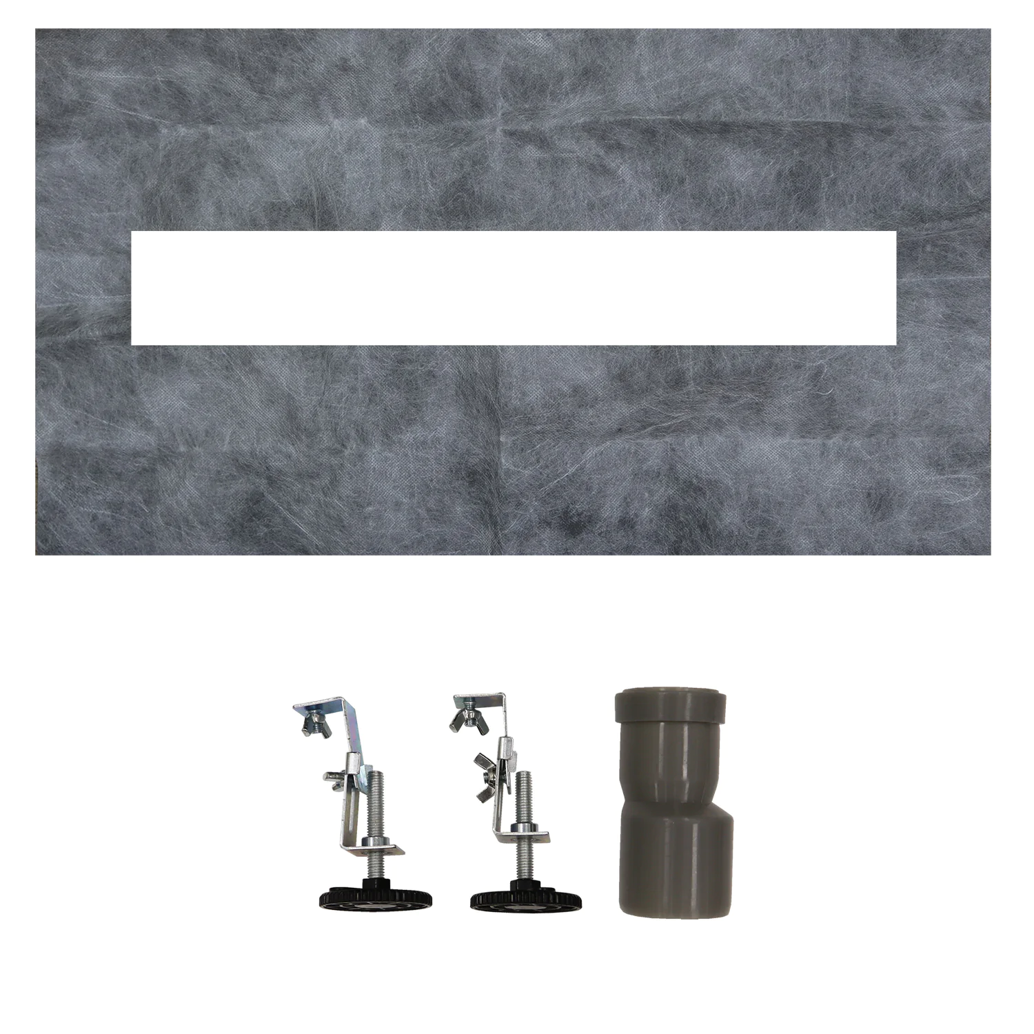 Душевой лоток AZARIO 450 мм, D40(50), решетка из нержавеющей стали «под плитку», металлический желоб, поворот 360°, комбинированный затвор (AZT3TILE450) — фото №4