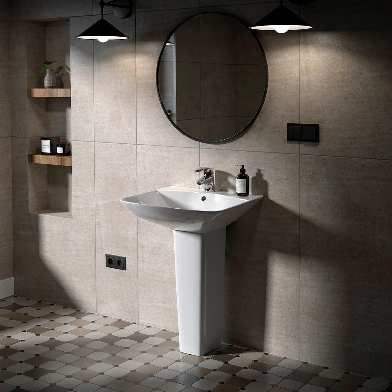 Раковина Azario SETA 560х470х830 на пьедестале, белый (AZ-5002) — фото №4