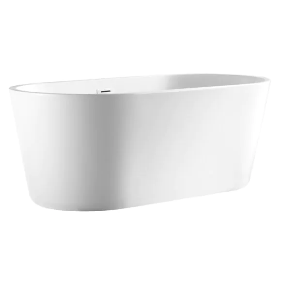 Ванна акриловая Azario RICH 1600x750x580 отдельностоящая, в комплекте с сифоном и металлической рамой, цвет белый (AZ-6605-16075)