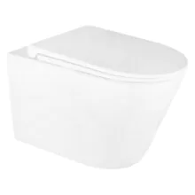 Унитаз подвесной Azario LANDER 345х490х350 безободковый, смыв «Скрытое Торнадо», с быстросъемным сиденьем «Микролифт» (AZ-2802E)