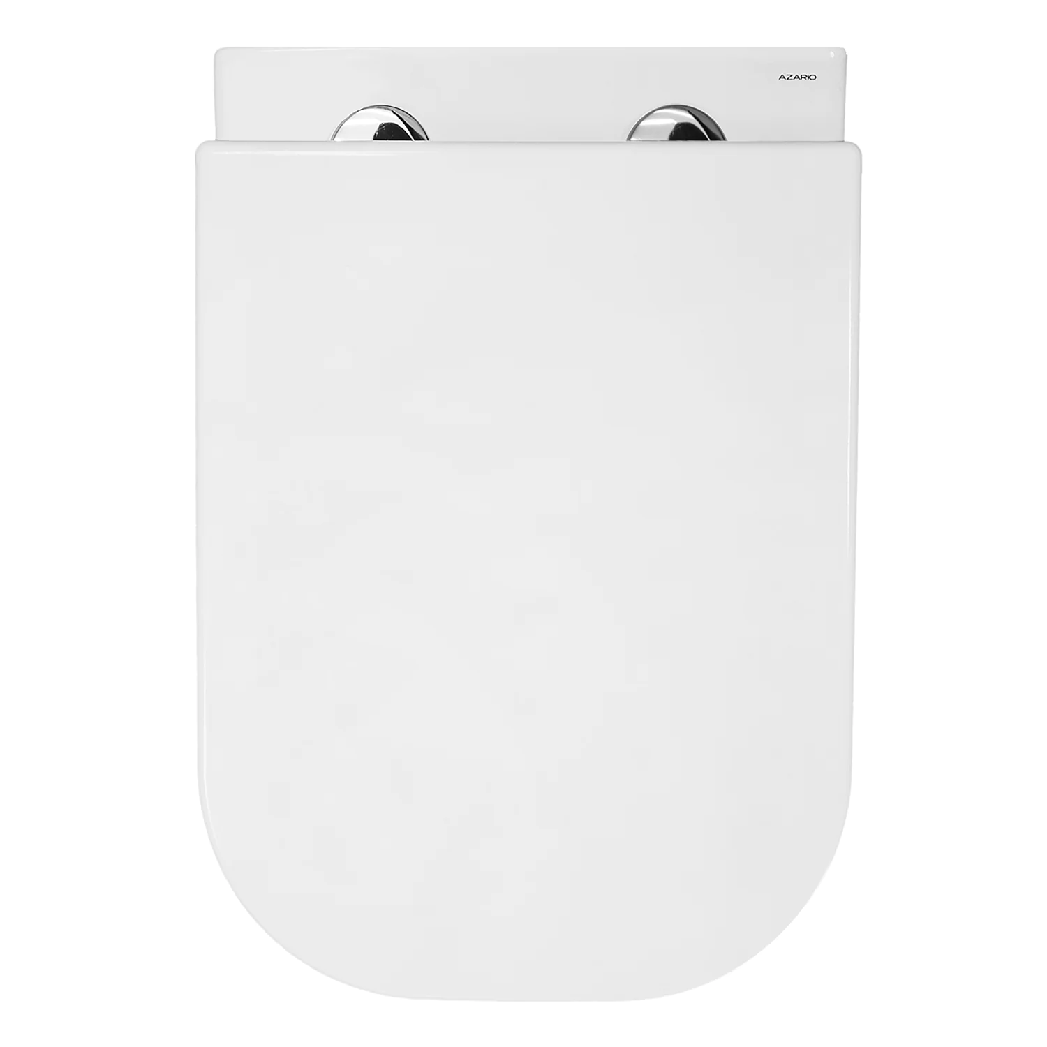 Унитаз подвесной Azario ESCONDA 345х490х350 безободковый, смыв «Скрытое Торнадо», с быстросъемным сиденьем микролифт (AZ-2805E) — фото №9