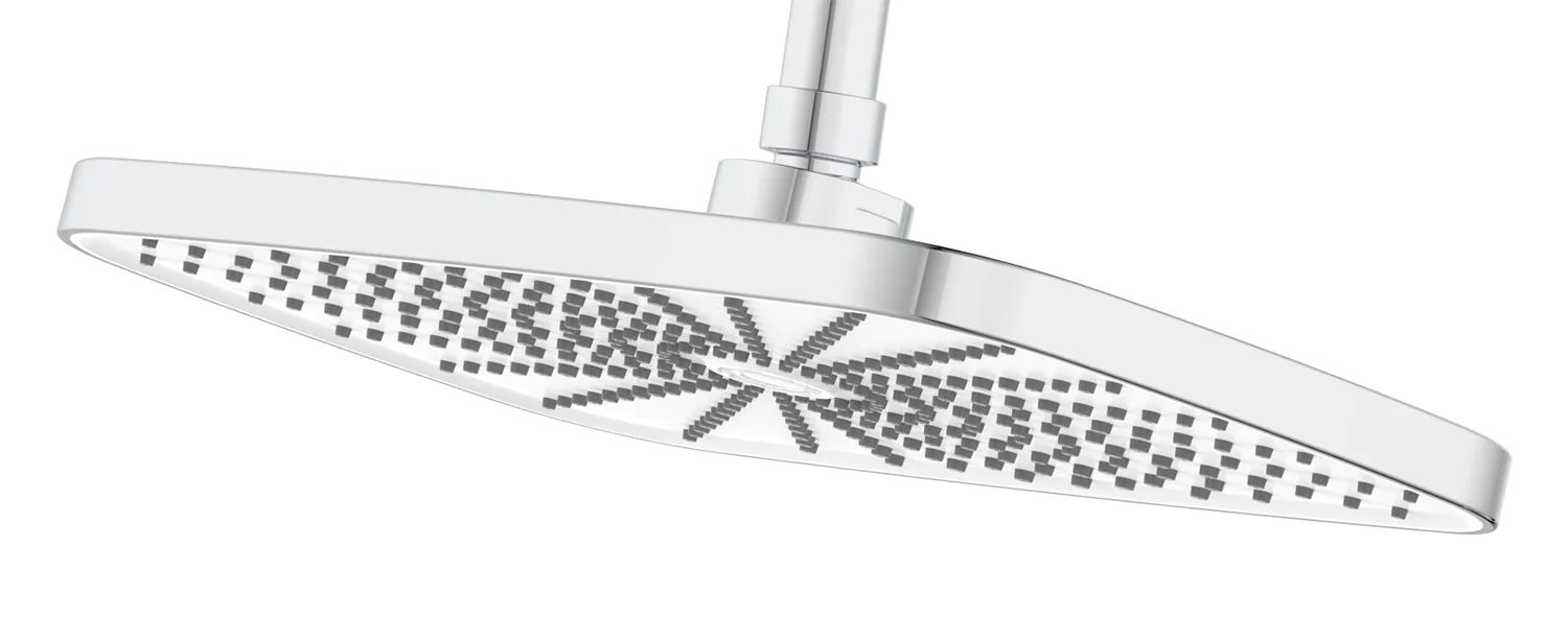Душевая система Azario Conda с квадратным тропическим душем, керамический картридж, шланг 150 см, хром (AZ-K2411) — фото №4