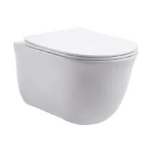 Унитаз подвесной Azario LISTA 490х365х340 безободковый, система смыва «Скрытое Торнадо», с быстросъемным сиденьем «Микролифт» (AZ-1177T)