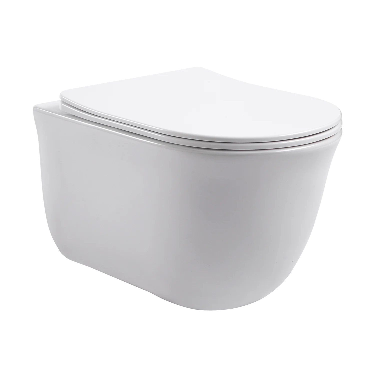 Унитаз подвесной Azario LISTA 490х365х340 безободковый, система смыва «Скрытое Торнадо», с быстросъемным сиденьем «Микролифт» (AZ-1177T) — фото №1