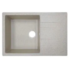 Кухонная мойка AZARIO Rio 750x505x185 искусственный мрамор, с «крылом», сифон в комплекте, цвет песочный (CS00105228)