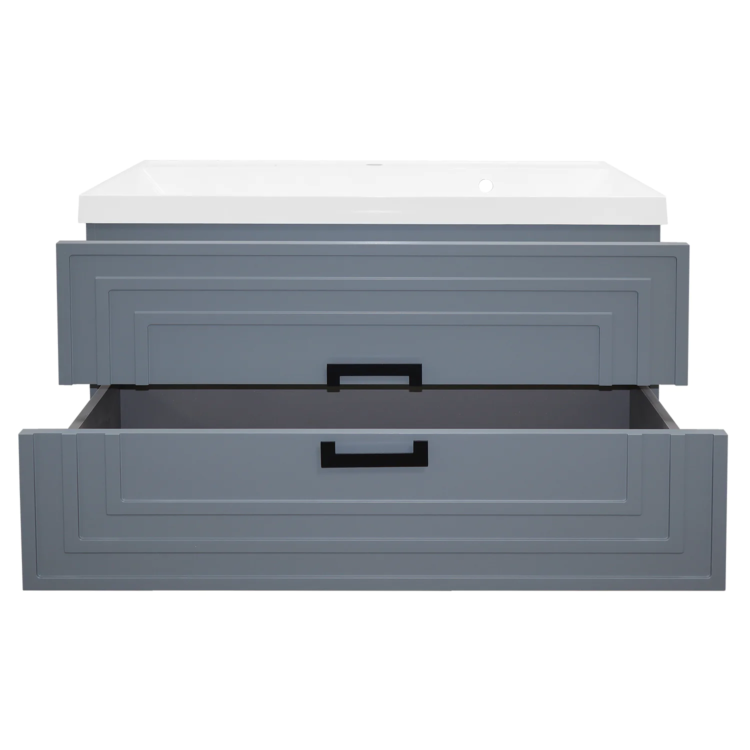 Комплект Тумба Azario ARMARIO 100/2 1000х450х585 подвесная, с раковиной CLASSIK 100, серый матовый (CS00096972) — фото №4