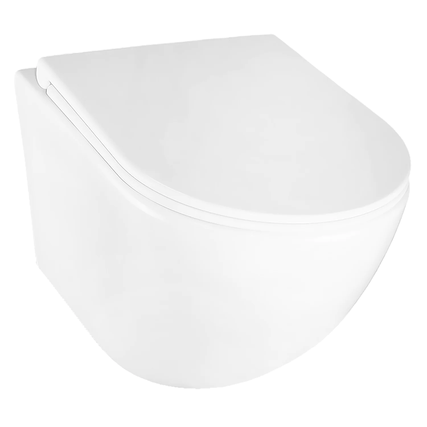 Унитаз подвесной Azario BONELLE 345х490х350 безободковый, смыв «Торнадо», с быстросъемным сиденьем микролифт (AZ-2801E) — фото №2