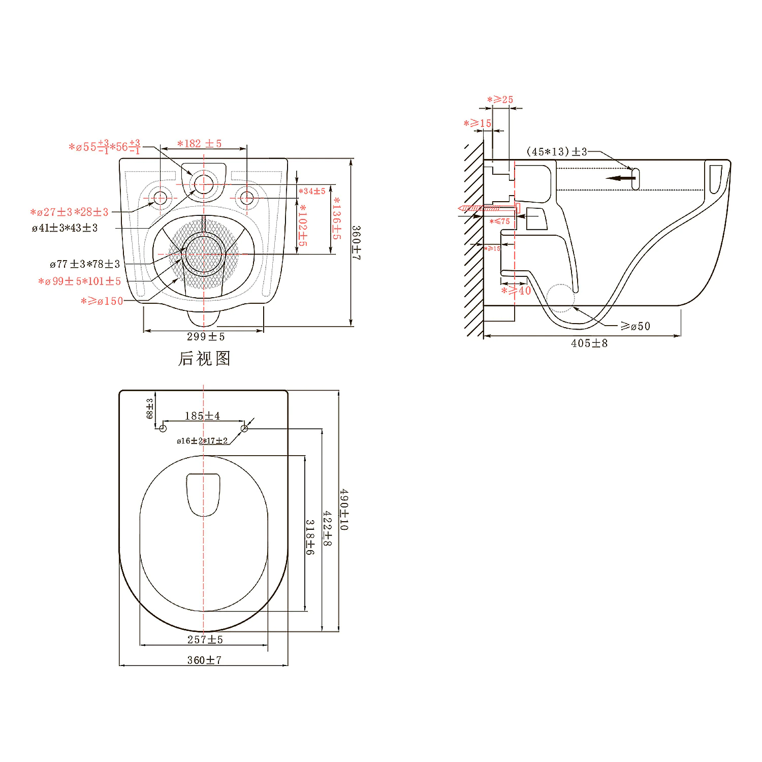 Унитаз подвесной Azario Rime 490х360х360 безободковый, система смыва «Скрытое Торнадо», в комплекте с быстросъемным сиденьем «Микролифт» (AZ-1683WHD) — фото №11