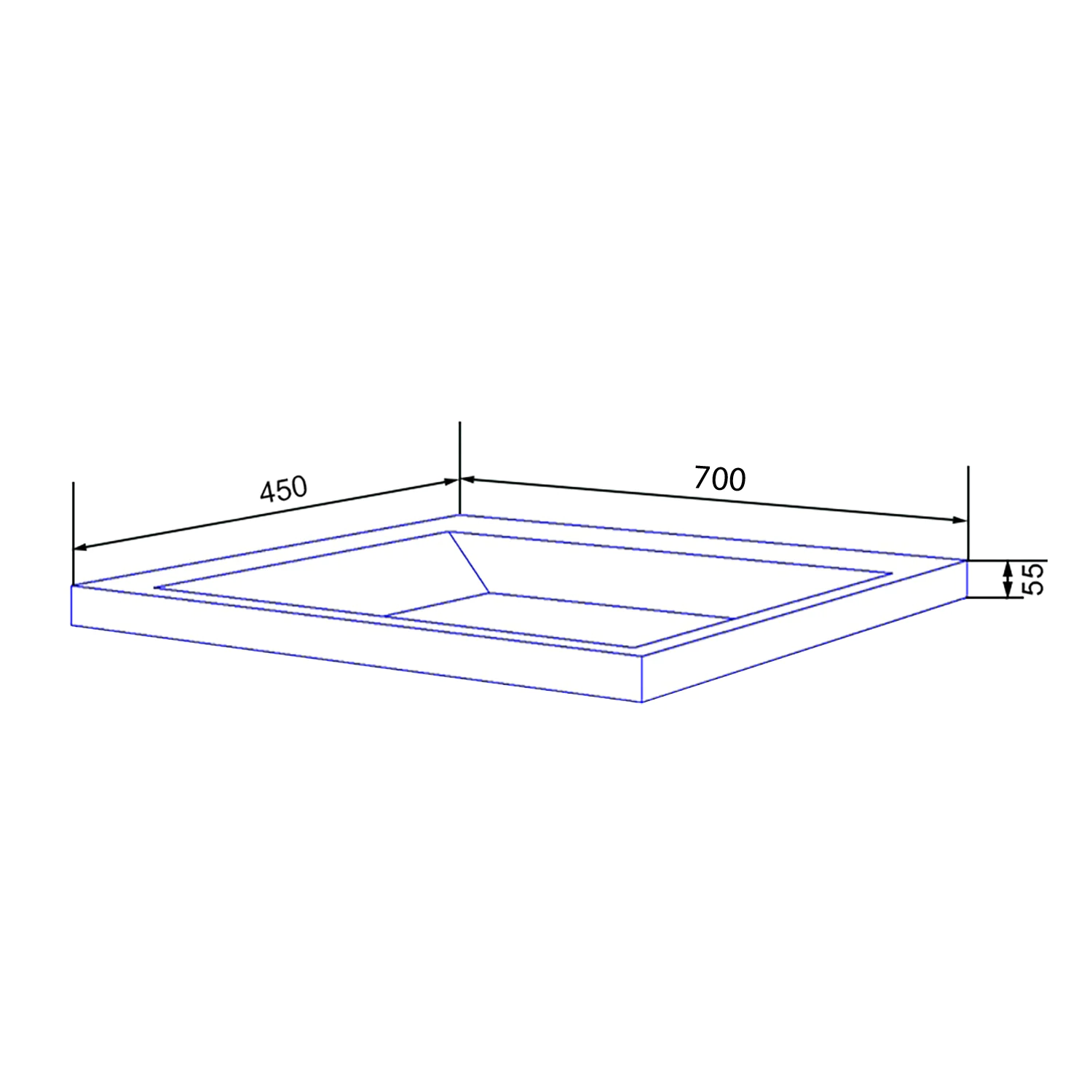 Комплект Тумба Azario ARMARIO 70/2 700х450х585 подвесная, с раковиной CLASSIK 70, белый глянцевый (CS00096970) — фото №10